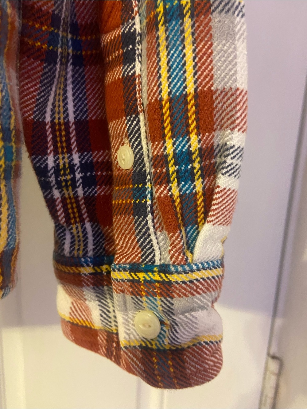 American Eagle Outfitters Red Multi Plaid Shirt Jacket - Picture 4 of 10